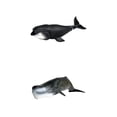 thumbnail image 1 of Juego de 2 figuras realistas de ballenas oceánicas, juguetes educativos en miniatura decorativos estilo 5 perfke figura de ballena, 1 of 1