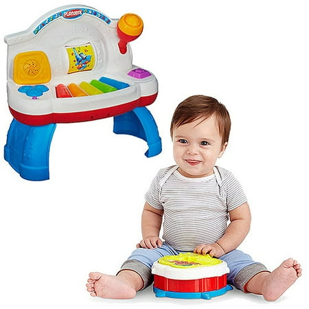 Playskool Rocktivity Pound 'N Jam Drum and Rollin' Tunes Piano Value Bundle
