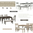 thumbnail image 3 of Bellemave Dining Table Set for 6, Wood Folding Dining Dinette Table and 4 Upholstered Chairs with 1 Bench, Modern Dining Set for Home, Kitchen, Dining Room (Natural), 3 of 8