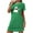 Green, variant on MuZeFu Womens Nightgowns Sleepwear Soft Pajama Dress Nightshirts Women's Oversized Short Nightgown Fashion Chest Print Short Sleeve Nightdress