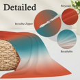 thumbnail image 3 of Red Teal Orange Ombre Throw Pillow Covers, Modern Art Aesthetics Abstract Soft Breathable Pillow Cases with Invisible Zipper for Sleeping, Toddler Pillowcases for Couch Bed Sofa Chair 12x20 Inches, 3 of 9