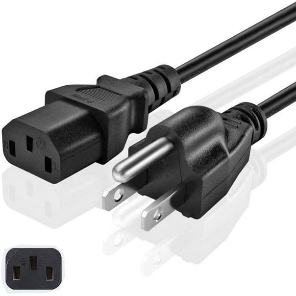 4 ft / 1.2M 3 Prong AC Power Cord for Computer Monitor Power Cord Cable,Vizio TV Power Cord,10A 125V Universal