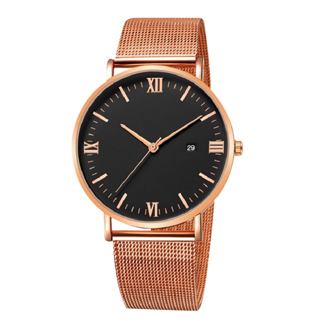 WIFKLSIIPG Simple Mesh Strap Quartz Watch Men's Watch Unisex Fashion Quartz Watch Versatile Men's Daily Watch