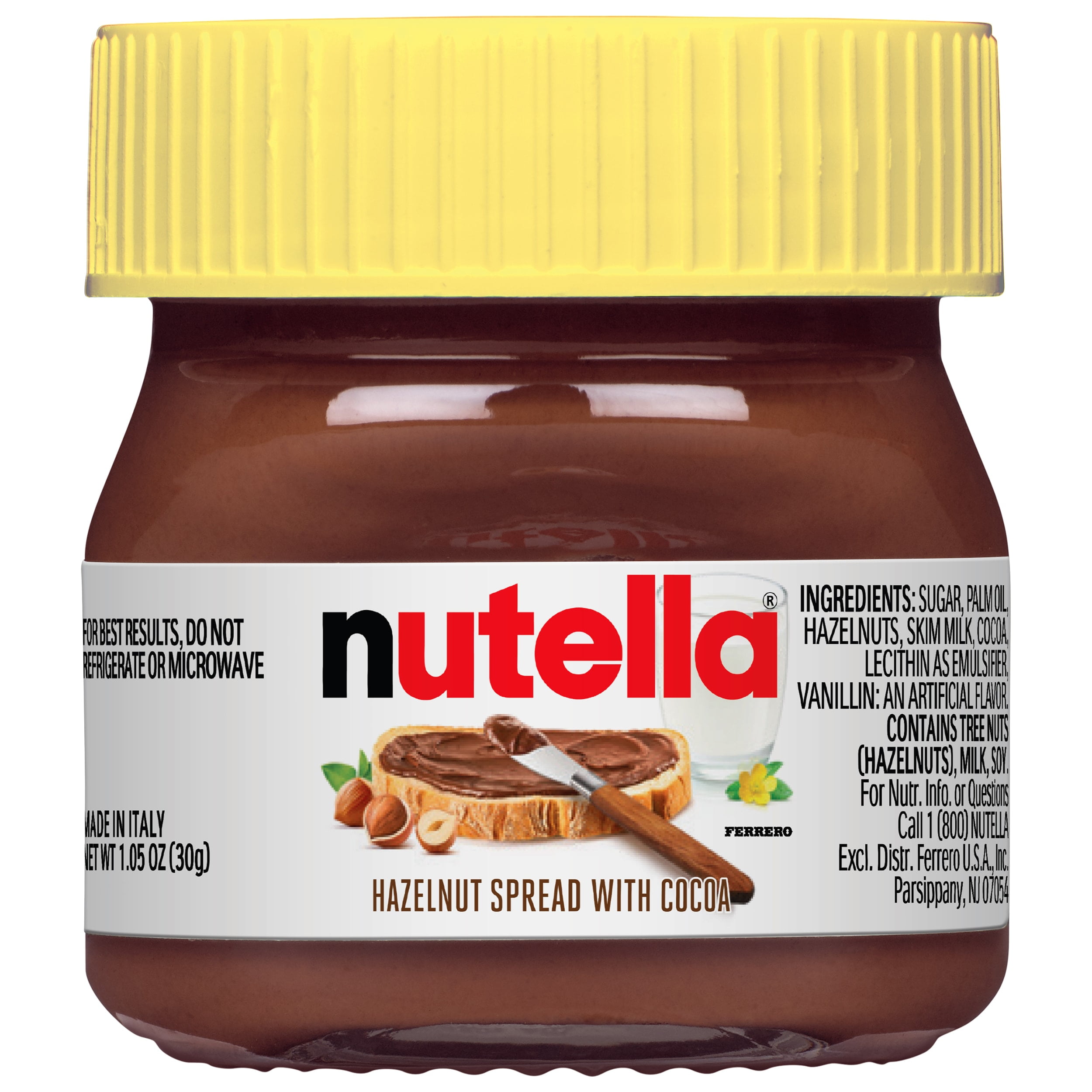 Nutella Single Serving Hazelnut Spread with Cocoa, Mini Nutella Single Serving Hazelnut Spread with Cocoa, Mini