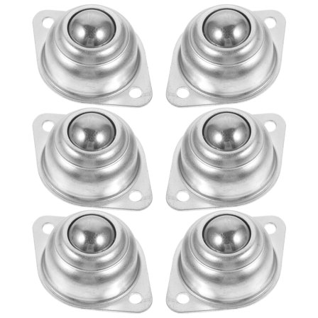 ibasenice 6pcs Roller Ball Bearing Smooth Operation Ball Bearing Roller Silver Carbon Steel