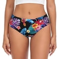thumbnail image 1 of Fotbe Tropical Palm Leaves Calzones Estampados para Mujer – Ropa Interior de Algodón, Cómoda, Suave y Elástica-Small, 1 of 6