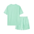 thumbnail image 2 of PNTUTB Summer Men's Two-Piece Outfits Fashion Versatile Solid-Color Crew-Neck Short-Sleeve T-Shirt and Casual Drawstring Shorts Set with Multiple Pockets, 2 of 6