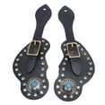 thumbnail image 4 of JUEGO DE 2 CORREAS PARA Espuelas individuales para botas de vaquero, Hombres y Mujeres, Equipo de Rodeo Eciestre, Cuero de Plena Flor, Decoración de Diamantes de Imitación de, 4 of 7