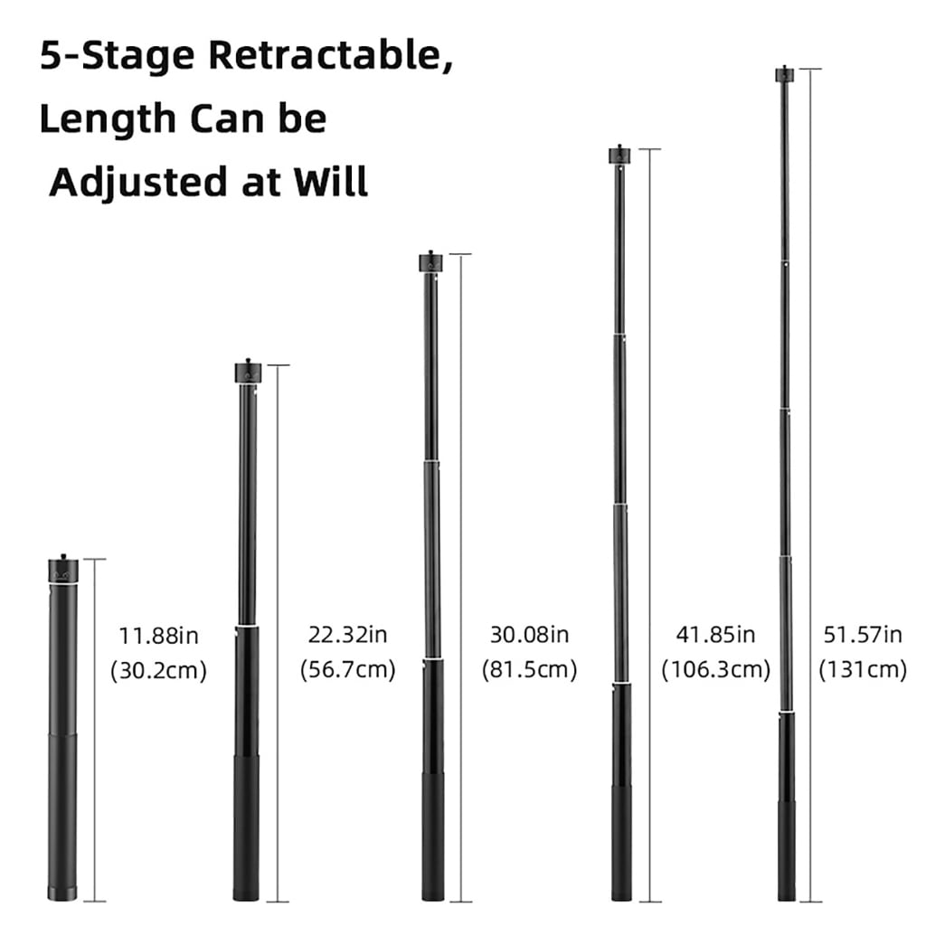 Zeiwohndc Selfie Stick Photography Extension Rod forOM4SE Mobile6 Camera 1/4 Screw