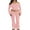 Pink, variant on Women's Summer 2 Piece Outfits Clubwear Off Shoulder Long Sleeve Tube Crop Tops + Bodycon Long Pants Set Tracksuit Streetwear