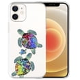 thumbnail image 1 of FINCIBO Soft TPU Clear Case Slim Protective Cover for Apple iPhone 12 / 12 Pro 6.1" 2020 (NOT FIT Apple iPhone 12 Pro Max 6.7" 2020/iPhone 12 mini 5.4" 2020), Clear Sea Turtles Family, 1 of 3