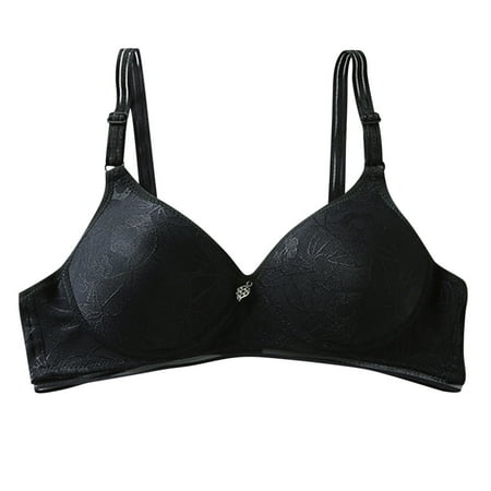 Fesfesfes Women s Bra Soild Wireless Underwear One-Piece Bra Everyday Small Cup Underwear Bralette