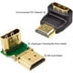 thumbnail image 4 of Adaptador HDMI de ángulo recto de 90 grados y 270 grados, conector HDMI 2.0 macho a hembra para 4k y 3d, TV/portátil/roku Stick montado en la pared, 2 piezas (1 par), 4 of 5