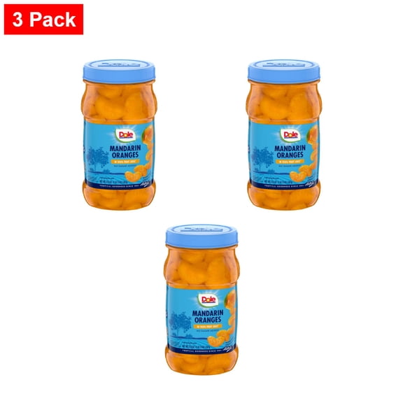 Dole Mandarin Oranges In 100% Fruit Juice 1 jar / 23.5 oz - 3 Pack