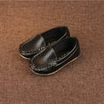 thumbnail image 2 of Baby Shoes Solid Leather Sport Lazy Casual Boat Girls' Sneakers Black 31, 2 of 5