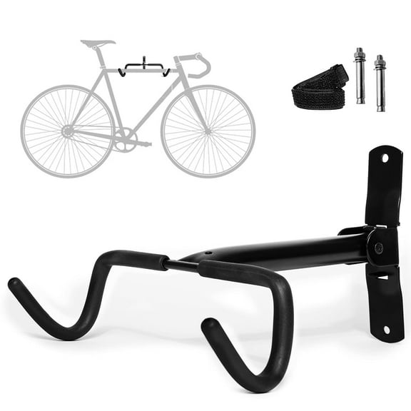 Charles Daily Wall Mount Bike Rack Black, Foldable & Space Saving