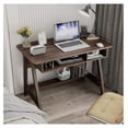 thumbnail image 2 of Writing Desk with Storage, Wooden Computer Table with Cabinet & Shelf, Student Desk for Small Spaces, Compact Work Desk for Home Office, 2 of 4