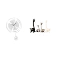 thumbnail image 1 of Reloj de pared,Reloj de pared decorativo para baño y dormitorio.,Reloj de pared redondo silencioso y sin tictac,regalo,Estatua de alce y ciervo,Estatua de jirafa de cerámica,adorno moderno, 1 of 8