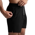 thumbnail image 2 of Mens Athletic Shorts 5 Inch Quick Dry Gym Workout Shorts Men Lightweight Sports Running Shorts With Pockets black S, 2 of 5