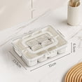 thumbnail image 6 of YAHHU Portable Snackle Box Container 8 Compartment Clear Snack Platters Divided Serving Tray with Lid and Handle for Candy Veggie Fruit Nuts Fridge Organizer, 12.6 in / 32 cm Rectangle Shape, 6 of 10