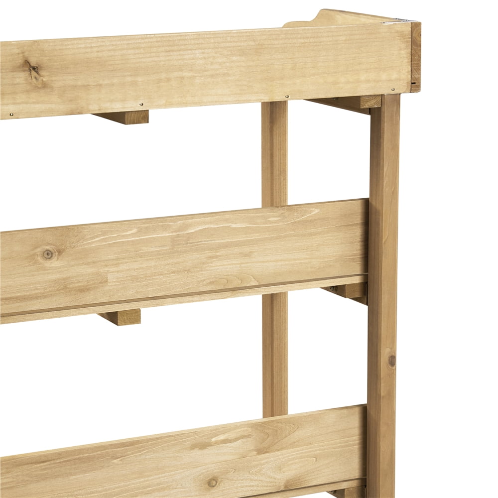 Renwick Outdoor Potting Bench Table with Storage Shelf,Natural Wood