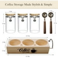 thumbnail image 2 of Glass Coffee Canister Set with Shelf & Spoons - 3 Piece Airtight Seal Coffee Bean Storage Containers & Filter Holder for Kitchen Organization, 2 of 7