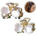 thumbnail image 3 of Hair Clamp Clip Fashion: 2PCS Fake Opal Small Hair Catch Barrette Hair Accessory, 3 of 10