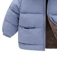 thumbnail image 3 of Esho Toddler Boys Girls Thicken Fleece Hooded Coats Jackets, Kids Winter Warm Snow Clothes Outwear 12M-6T, 3 of 6