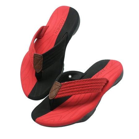 

Men s Summer Flip-flops Contrast Color Swiftwater Wave Beach Sandals with Cloth Thongs Soft Rubber EVA Sole for Outdoors 42 Black Gray
