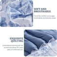thumbnail image 4 of 7 Pieces Bed in a Bag Blue Comforter Set Queen Size Botanical Elegant Plants Print Bedding Sets for All Season, 4 of 6