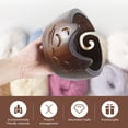 thumbnail image 2 of Austok Wooden Yarn Bowl Pine Wood Crochet Bowl Holder Weaving Thread Bowl with Holes Portable Wool Storage Bowl Cute Knitting Yarn Bowls for DIY Knitting Crafts, 2 of 9