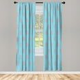thumbnail image 5 of Ambesonne Hippo Window Curtains, Hippo Character Umbrella Rain, Each 28" W x 63" L, Grey Pink Sky Blue, 5 of 5