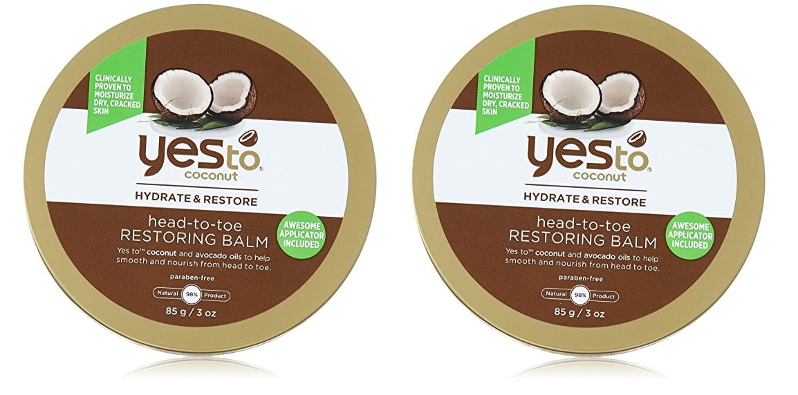 Yes To Coconut Hydrate & Restore Head-to-toe Restoring Balm, 3 Oz (Pack of 2) + LA Cross Manicure 74858