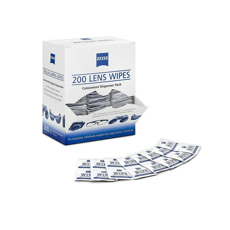 Zeiss Pre-Moistened Lens Cloths Wipes 200 Ct, Glasses Camera Cleaning, (Best Camera Lens Cleaner)