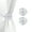 White, variant on Evideco French Home Goods Curtain Holdbacks Set of 2 Metal Curtain Tiebacks – Elegant Poppy Flower Design Clip – No Installation Required – White