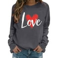 thumbnail image 5 of FMFYFH Womens Sweatshirts Crewneck Oversized Pullover Sweaters Cute Graphic Tops Valentines Day Sweatshirt, 5 of 9