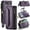 Purple, variant on Wallet Case for Google Pixel 10 /10 Pro,Flip RFID Blocking Shockproof TPU Cover with 7 Card Slots,Cash Slot,Zipper Coin Pocket,Crossbody PU Leather Phone Cover,Black