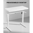 thumbnail image 5 of Kyspho Electric Standing Desk with Drawer, One Piece Tabletop 48" x 24" Height Adjustable Office Desk with USB Charging Ports, Sit to Stand Desk for Home, White, 5 of 11