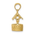thumbnail image 2 of FJC Finejewelers 14k Yellow Gold Polished 3d Moveable Wishing Well Charm, 2 of 6