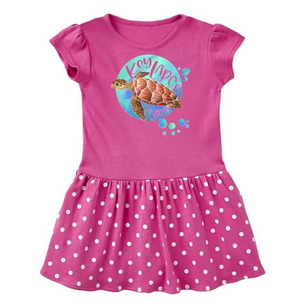 

Inktastic Key Largo Florida Swimming Sea Turtle with Bubbles Gift Baby Girl Dress