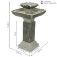 thumbnail image 4 of Sunnydaze Contemporary Gray Resin 2-Tier Outdoor Water Fountain, 4 of 9