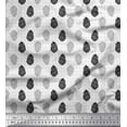 thumbnail image 1 of Soimoi Black Cotton Poplin Fabric Dot & Fruits Print Fabric by the Yard 56 Inch Wide, 1 of 1