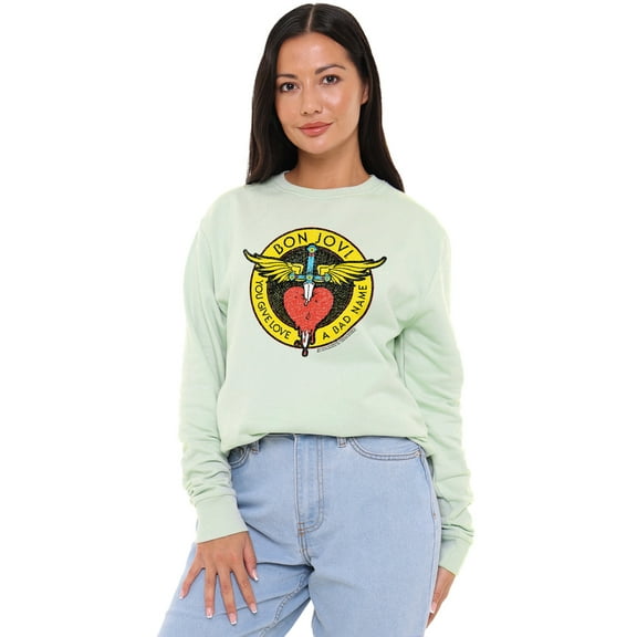 Bon Jovi Bad Name Dagger Women's Crew Sweatshirt