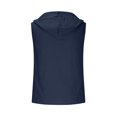 thumbnail image 5 of Save On Cotton Linen Hooded Shirts for Men Cap Sleeve Tunics Blouses Plain Basic Tops Shirts Front Buckle Tee Shirts Quick Dry Ultra Soft Tunic Blouses Beach Gym Workout Running Tee, 5 of 6