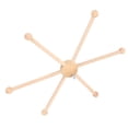 thumbnail image 1 of Percha Móvil De Madera, Marco De Madera Natural, Percha Para Cuna De Bebé, 1 Juego, Peso Ligero De Seis Patas Para Juguete De Cama Para Carillón De Viento, 1 of 7
