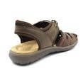 thumbnail image 4 of Men's Casual Leather Sandals - Sports Sandals - Hiking Sandals AR-80 Brown 6.5, 4 of 8