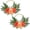 Orange Style#2, variant on Spring Wreath 10" Artificial Floral Bead Eucalyptus Leaves Peony Hydrangea Wreath for Front Door Boho Wall Decor 2 Pack - Orange