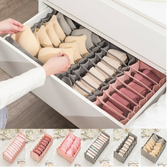 Cheers.US Foldable Drawer Dividers, Underwear Drawer Organizer, Cloth Storage Box, Storage Boxes, Closet Organizers, Under Bed Organizers for Clothes, Socks, Scarves, Ties
