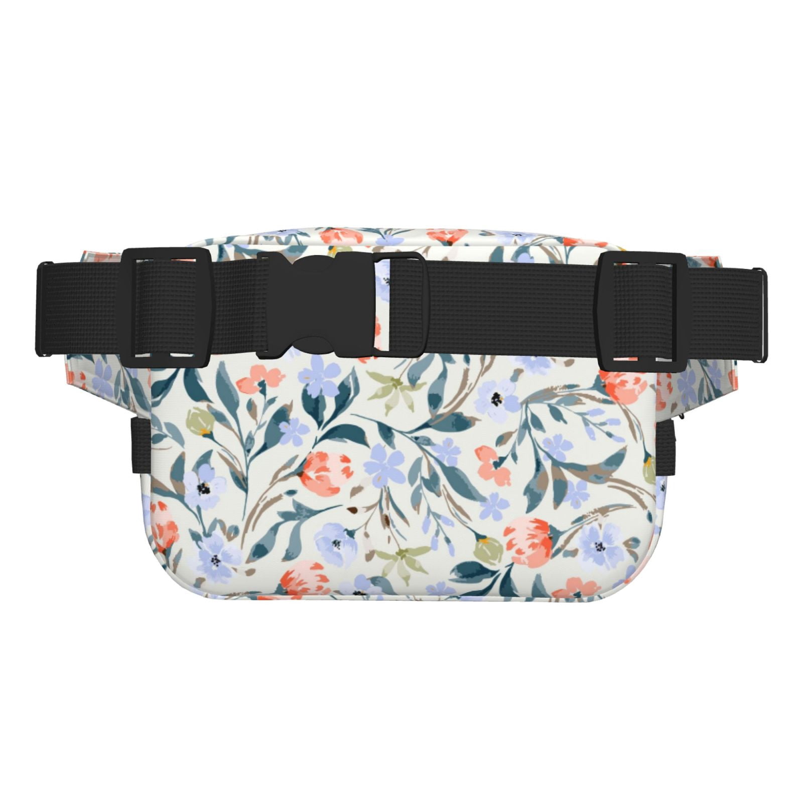 Picia Watercolor Wildflowers 1 Print Square Double-Layer Waist Bag Mini Adjustable Waist Belt Bag Exercise Running Travel Hiking