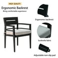 thumbnail image 4 of 7-Piece Outdoor Patio Aluminum Furniture, Modern Dining Set, including 4 Dining Chairs & 2 Swivel Rockers Sunbrella Fabric Cushioned and Rectangle Dining Table with Umbrella Hole, Ember Black, 4 of 6